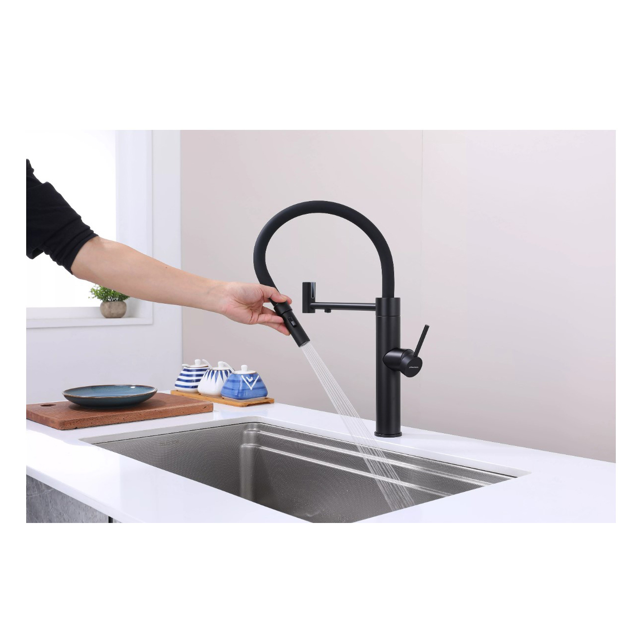 Смеситель для кухни Paulmark (Паульмарк) Ganymede, антрацит, Ga213199-AN