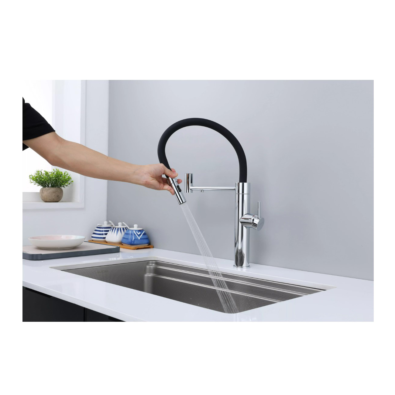 Смеситель для кухни Paulmark (Паульмарк) Ganymede, хром, Ga213199-CR