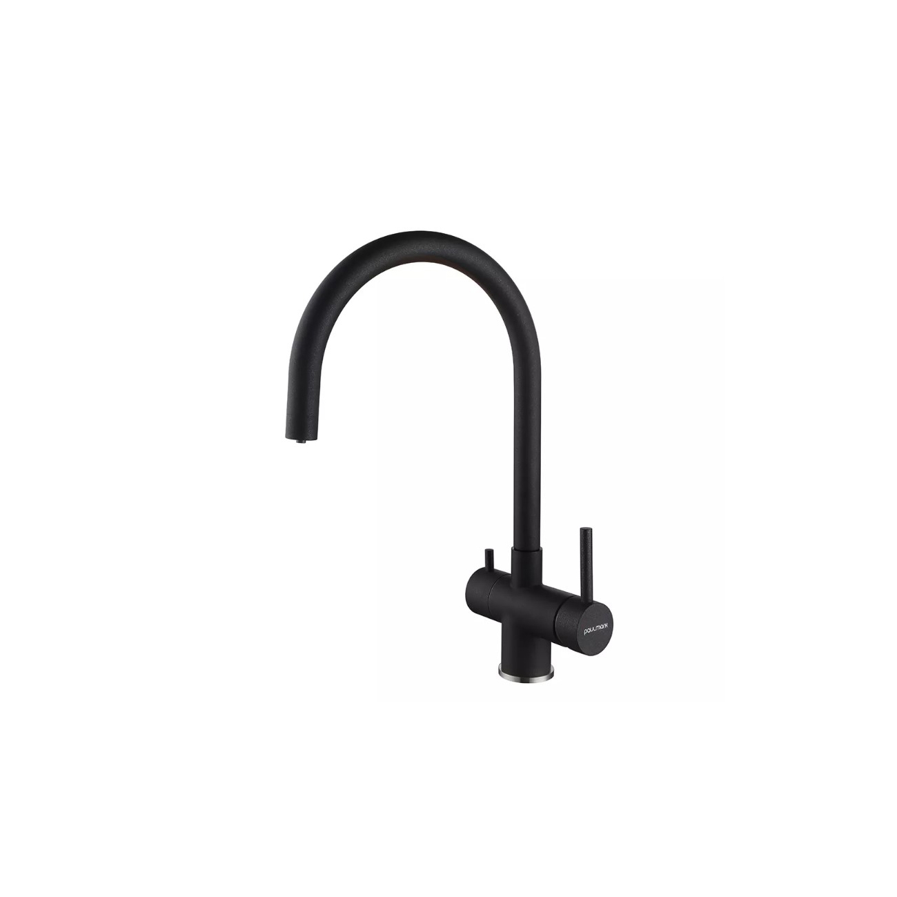 Смеситель для кухни Paulmark (Паульмарк) Heller, черный, He213218-BLM