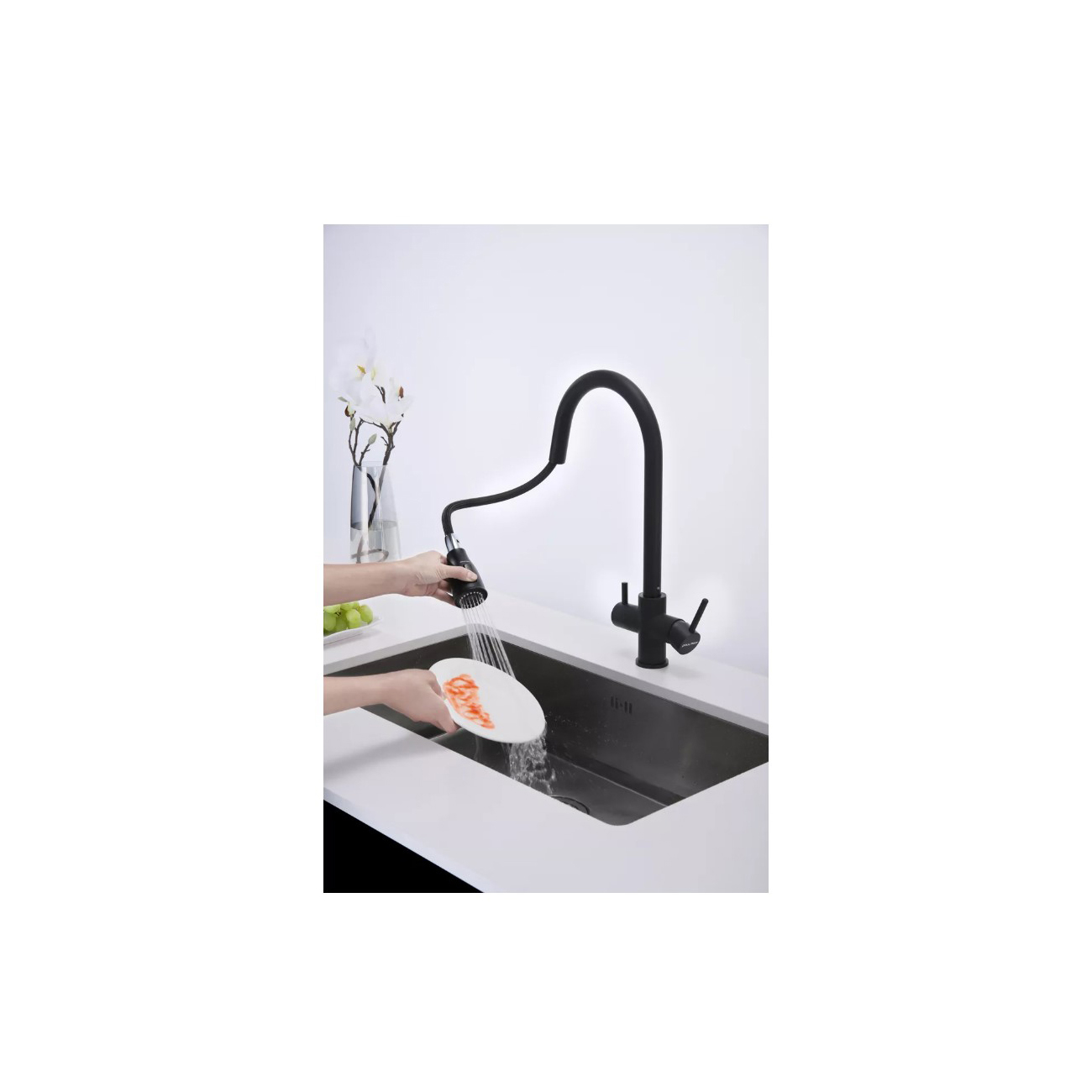 Смеситель для кухни Paulmark (Паульмарк) Lange, антрацит, La214212-AN