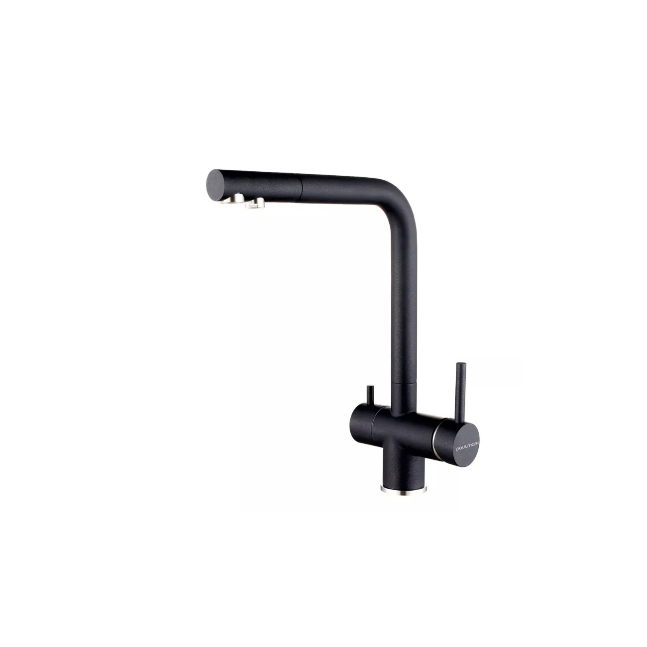 Смеситель для кухни Paulmark (Паульмарк) Skalen, черный, Sk213020-BLM
