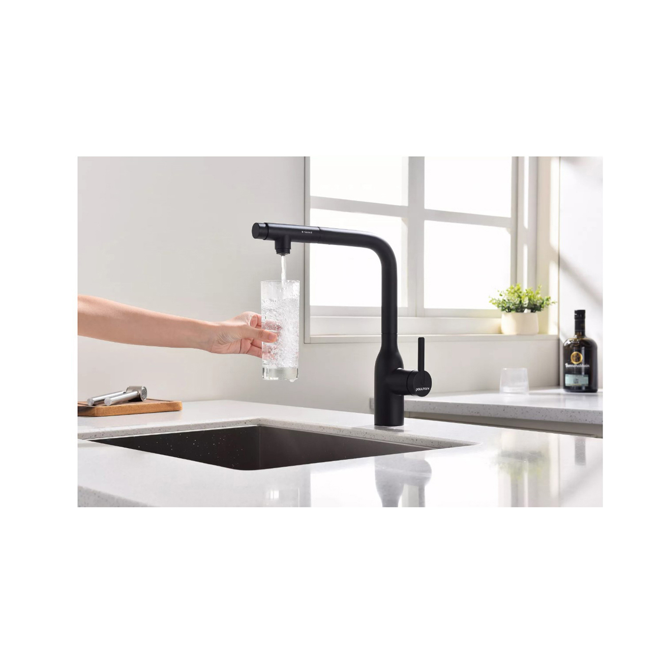 Смеситель для кухни Paulmark (Паульмарк) Viper, антрацит, Vi213105-AN