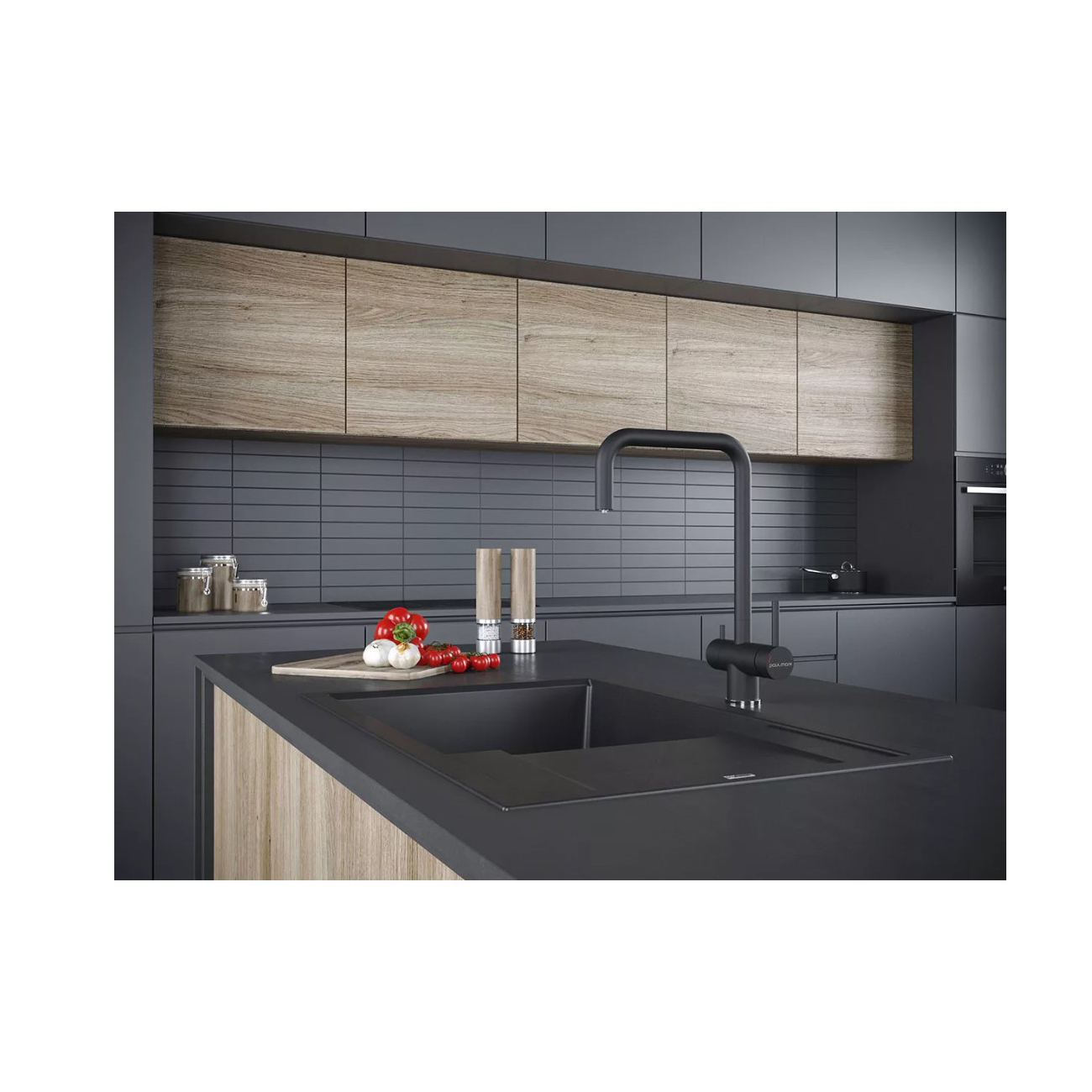 Смеситель для кухни Paulmark (Паульмарк) Wetter, антрацит, We213030-AN
