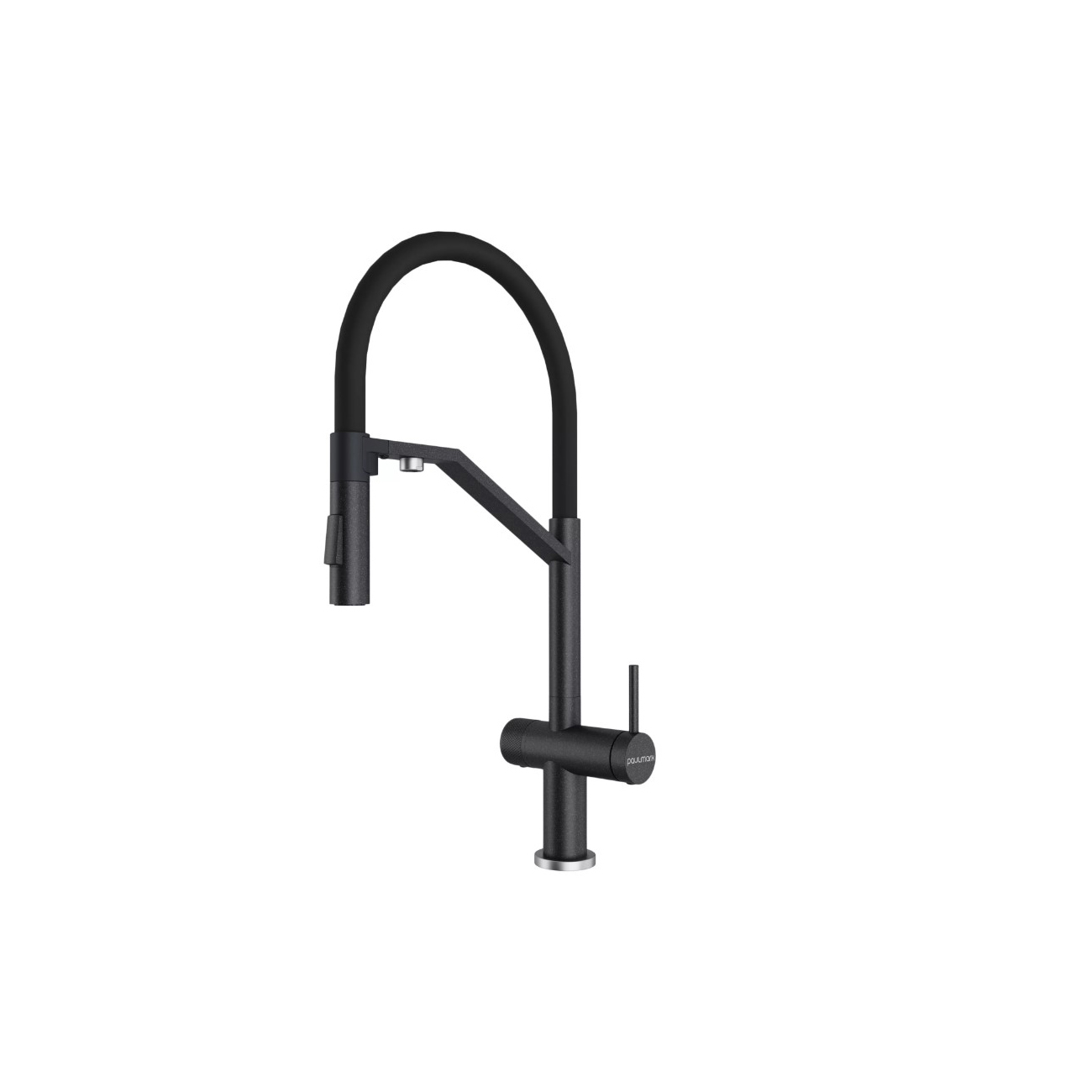 Смеситель для кухни Paulmark (Паульмарк) Zender, черный, Ze213155-BLM