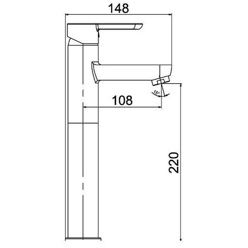 Смеситель для раковины Laparet Legna высокий N3014402LPT хром
