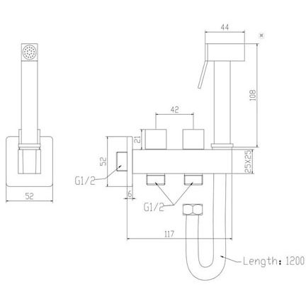 Смеситель для биде Savol S-FXQ011B, золото
