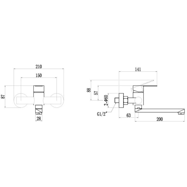 Смеситель для ванны Fmark FS8207C, матовое золото