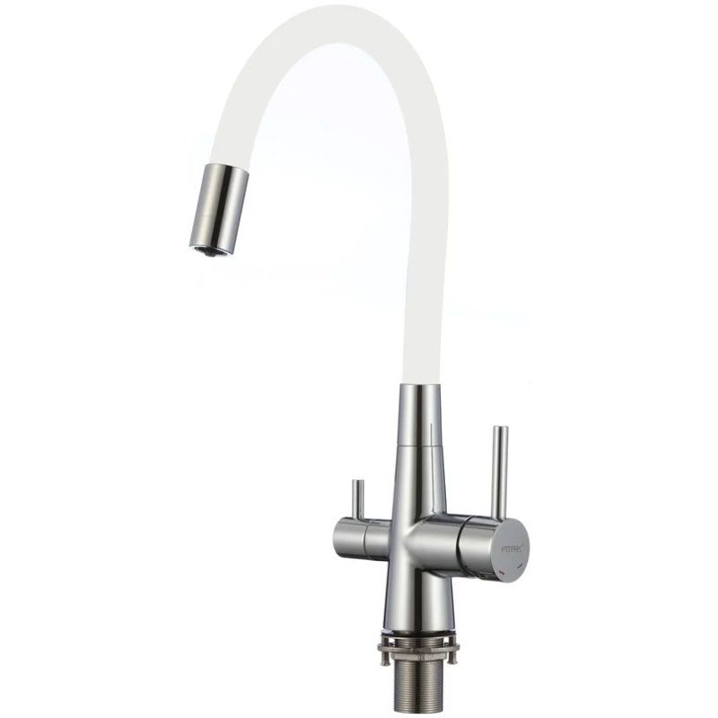 Смеситель для кухни под фильтр питьевой воды Fmark (Фмарк) FS1062-A02, белый/хром