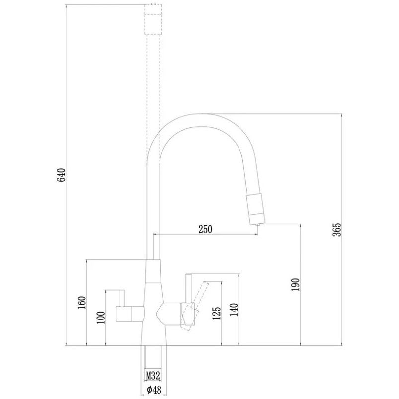 Смеситель для кухни под фильтр питьевой воды Fmark (Фмарк) FS1062-A02, белый/хром