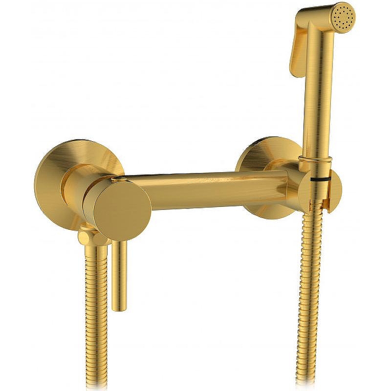 Гигиенический душ со смесителем CeramaLux (Керамалюкс) DRS/007, золото матовое