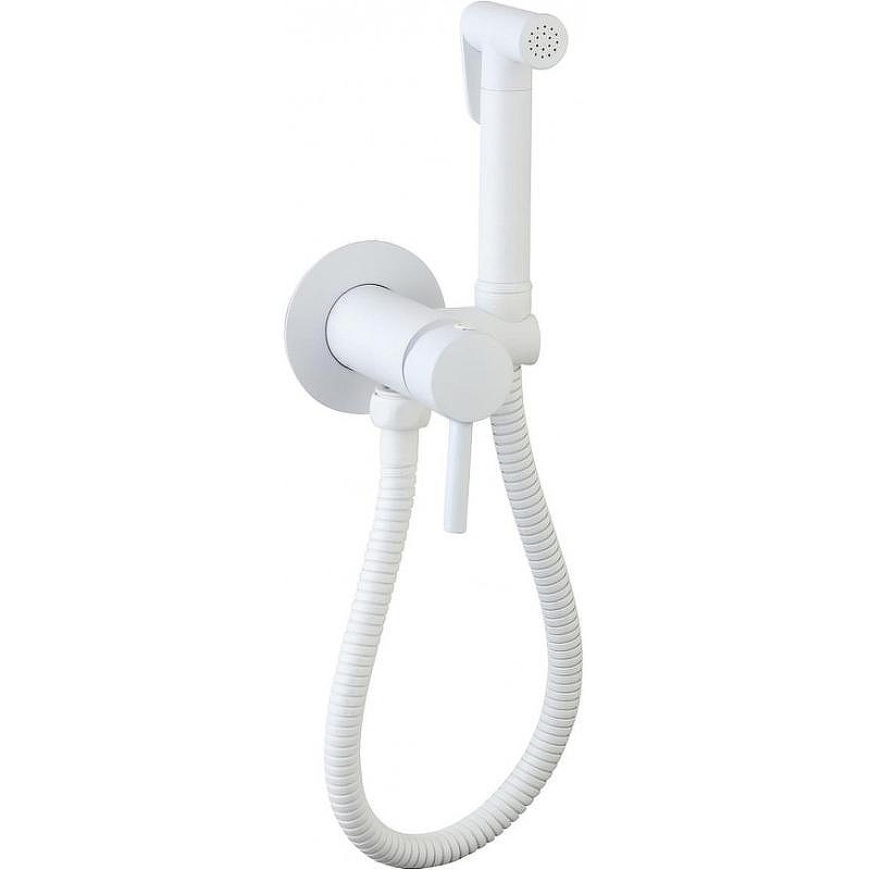 Гигиенический душ со смесителем CeramaLux (Керамалюкс) KRS/005, белый матовый