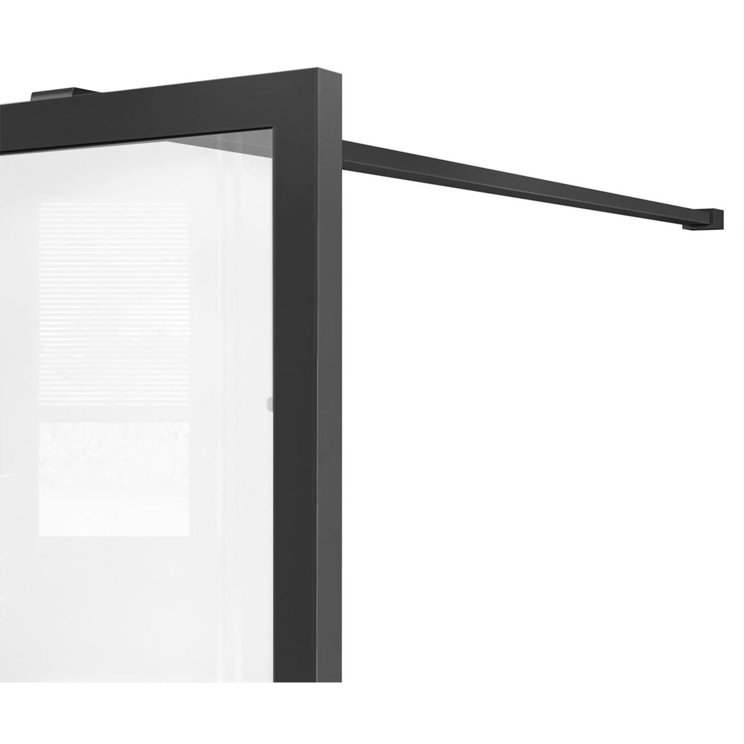 Душевая перегородка Vincea (Винчея) Walk-In VSW-1HC100CFGM, 1000х2000, вороненая сталь, стекло прозрачное/рифленое