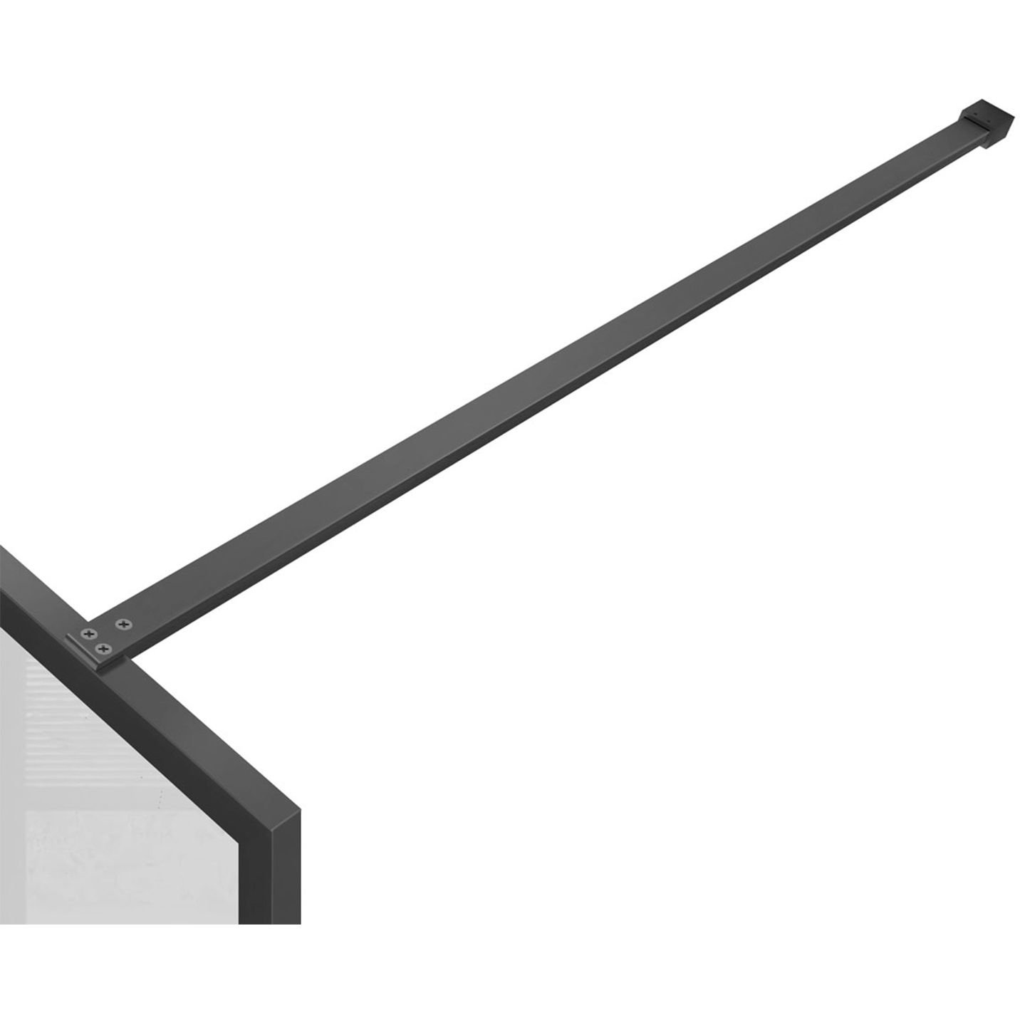 Душевая перегородка Vincea (Винчея) Walk-In VSW-1HC100CFGM, 1000х2000, вороненая сталь, стекло прозрачное/рифленое