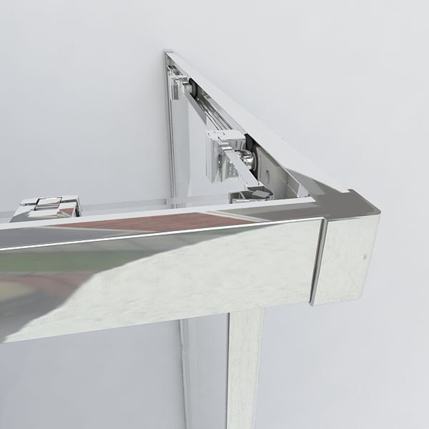 Душевой уголок Vincea (Винчея) Garda VSS-1G1111CLGM, 1100х1100 мм (габариты площадки) вороненая сталь, стекло прозрачное