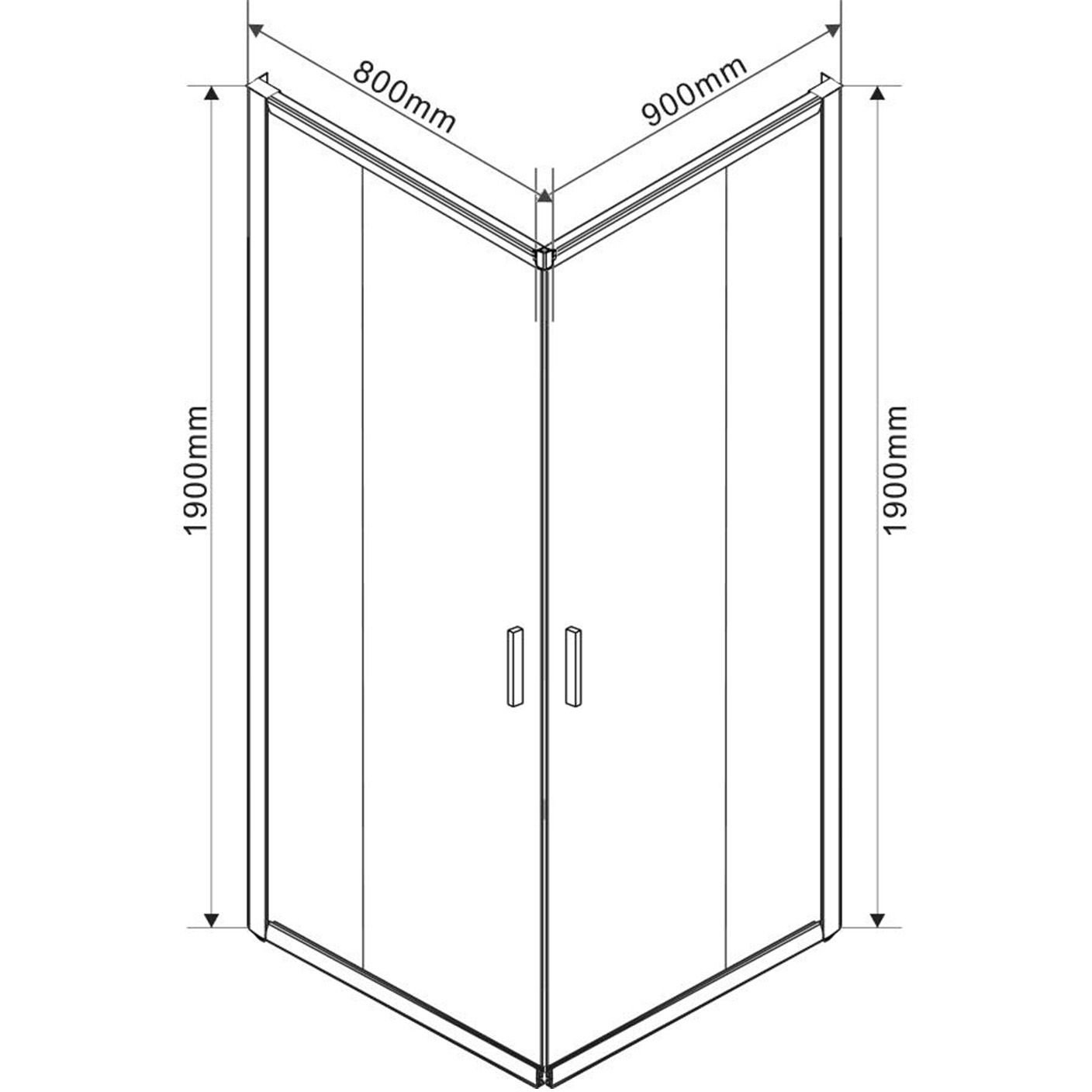 Душевой уголок Vincea (Винчея) Garda VSS-1G8090CGB, 900х800 мм (габариты площадки) черный, стекло тонированное