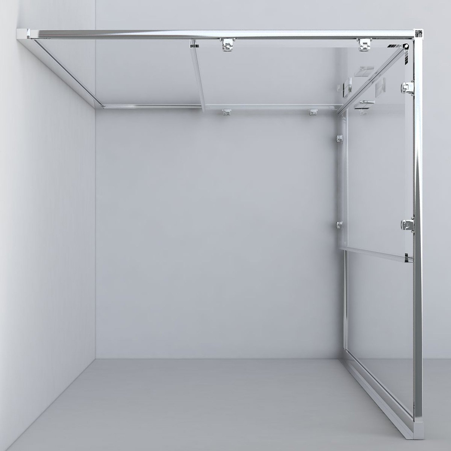 Душевой уголок Vincea (Винчея) Garda VSS-1G900CGB, 900х900 мм (габариты площадки) черный, стекло тонированное