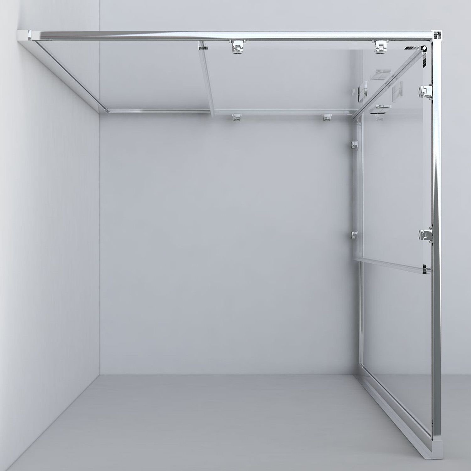 Душевой уголок Vincea (Винчея) Garda VSS-1G9011CGB, 1100х900 мм (габариты площадки) черный, стекло тонированное