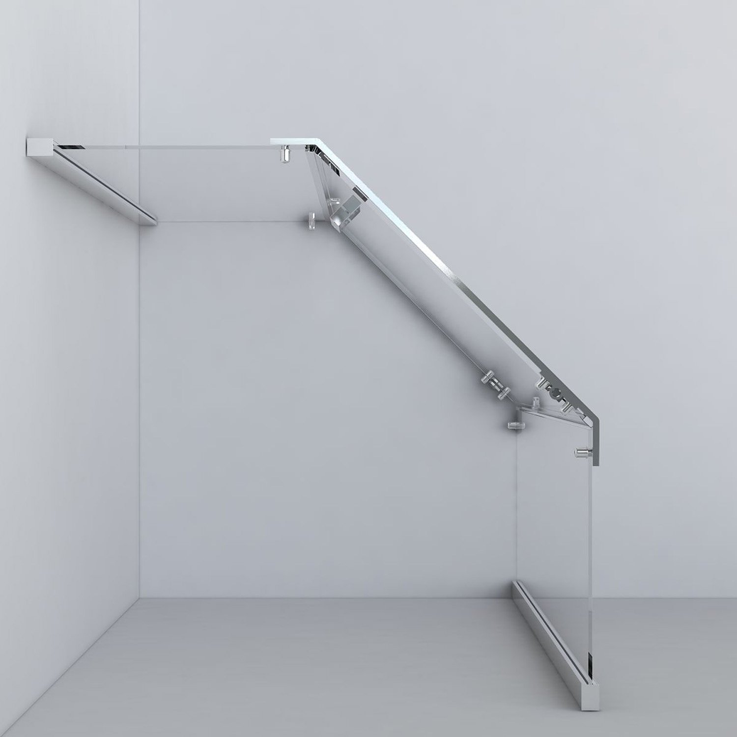 Душевой уголок Vincea (Винчея) Stresa VSP-1S100CLGM, 1000х1000 мм (габариты площадки) вороненая сталь, стекло прозрачное