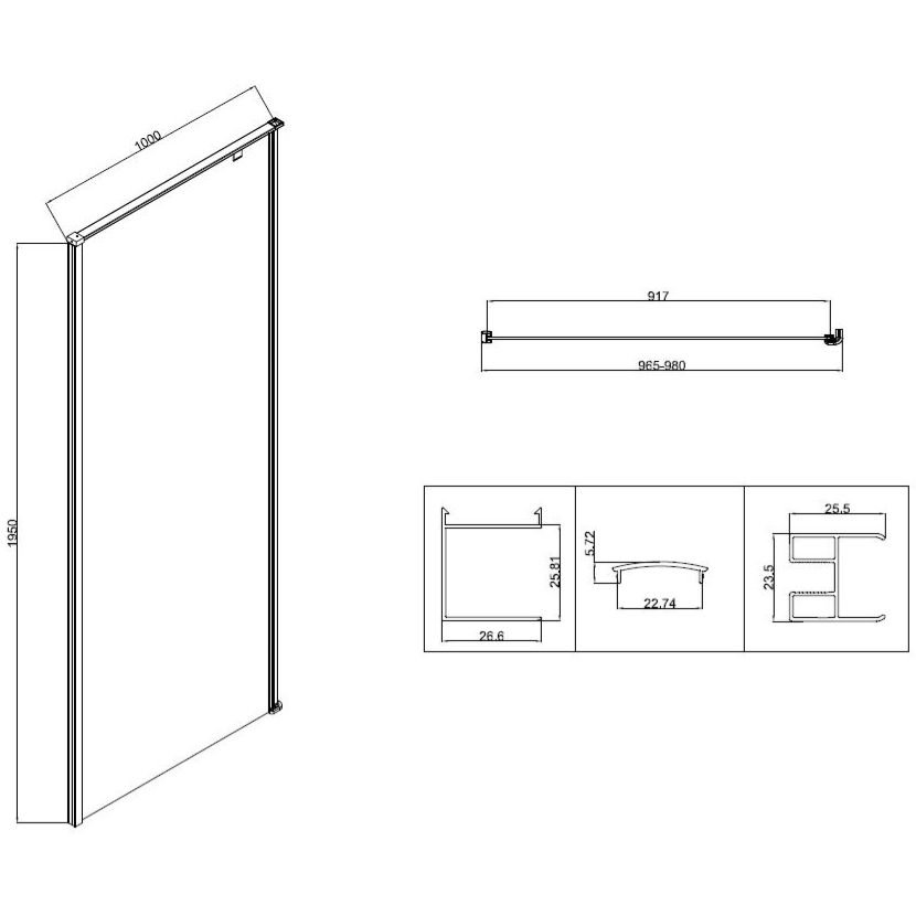Душевой уголок Vincea (Винчея) Slim-N VSR-5SN1010CL, 1000х1000 мм, хром, стекло прозрачное