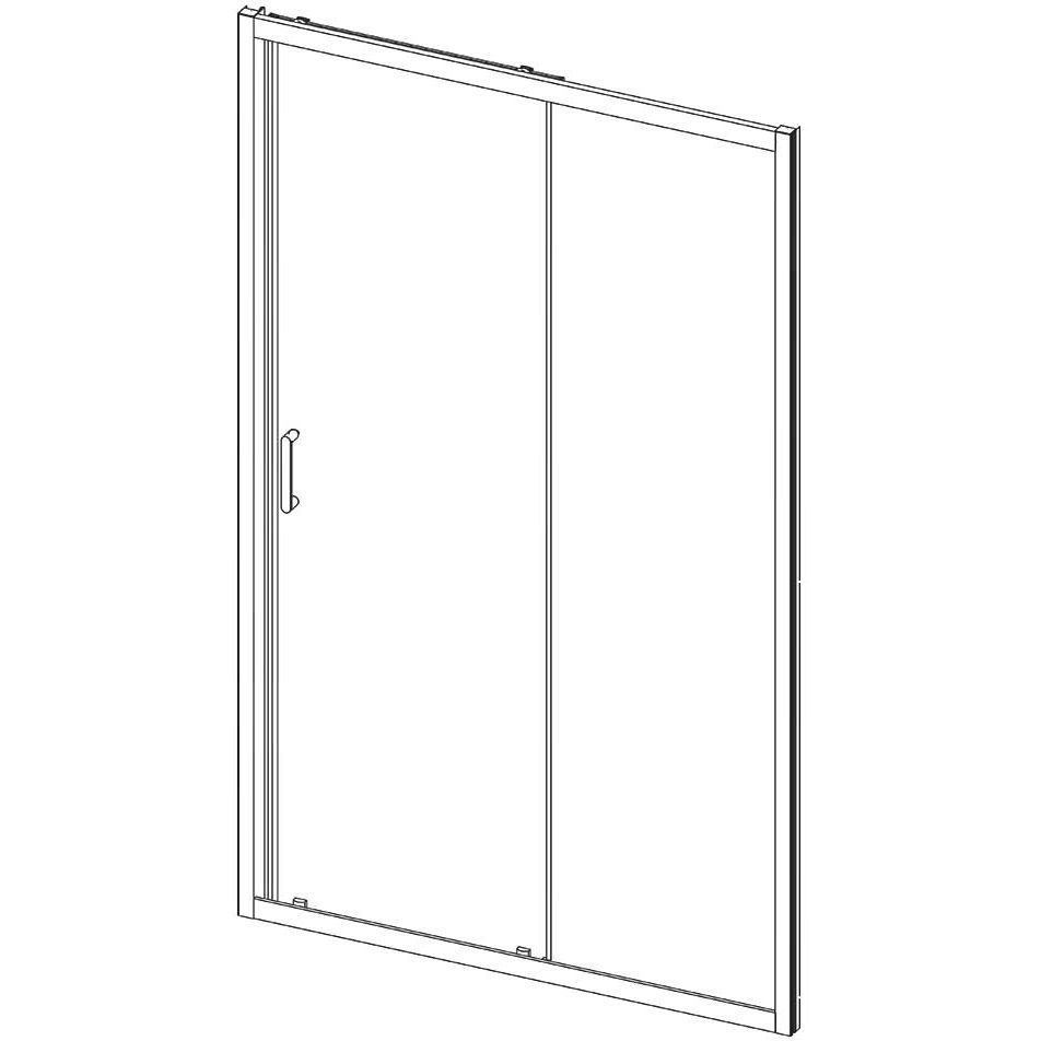 Душевая дверь Vincea (Винчея) Alpha, 1400 мм, вороненая сталь, стекло прозрачное VDS-3AL140CLGM