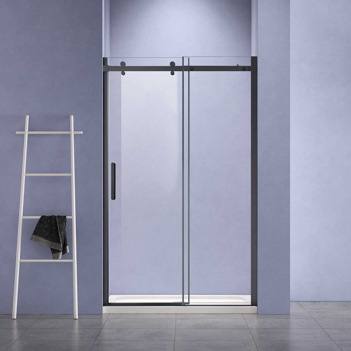 Душевая дверь Vincea (Винчея) Como-N, 1200 мм, черный, стекло прозрачное VDS-4CN120CLB