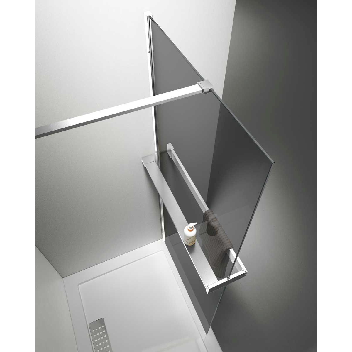 Душевая перегородка Vincea (Винчея) Walk-In HR, 1000х2000 мм, хром, стекло тонированное VSW-4HR100CG