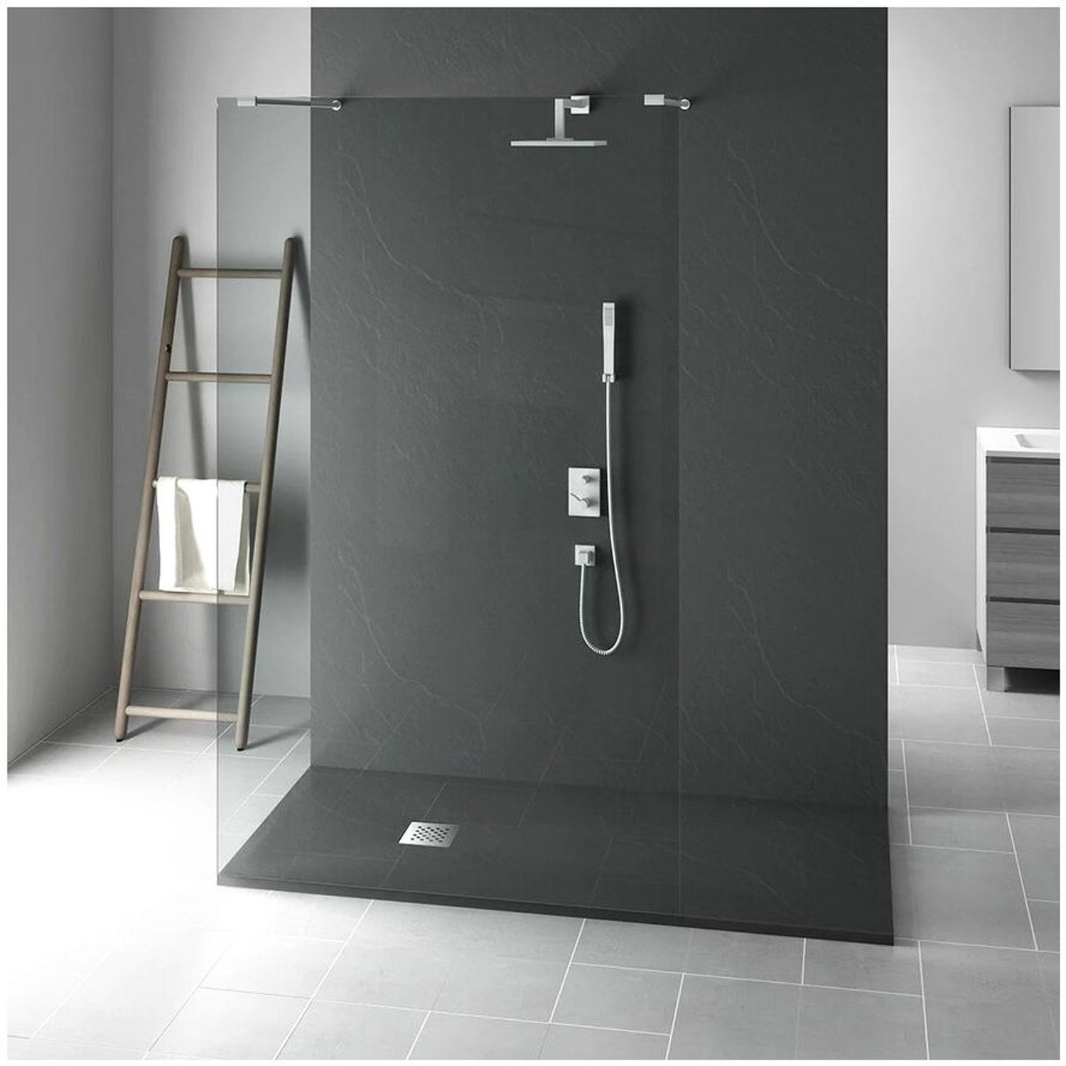 Поддон для душа Vincea (Винчея) из искусственного камня VST-4SR9012A, 1200х900х25, антрацит