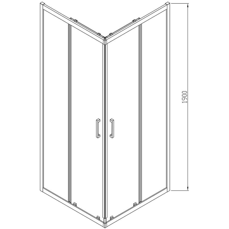 Душевой уголок Vincea (Винчея) Alpha, 900х900 мм (габариты площадки) , брашированное золото, стекло прозрачное VSS-3AL900CLG