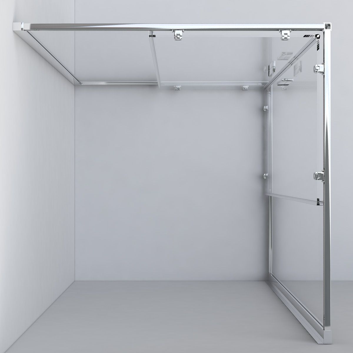 Душевой уголок Vincea (Винчея) Garda, 1000х900 мм (габариты площадки) , брашированное золото, стекло прозрачное VSS-1G9010CLG