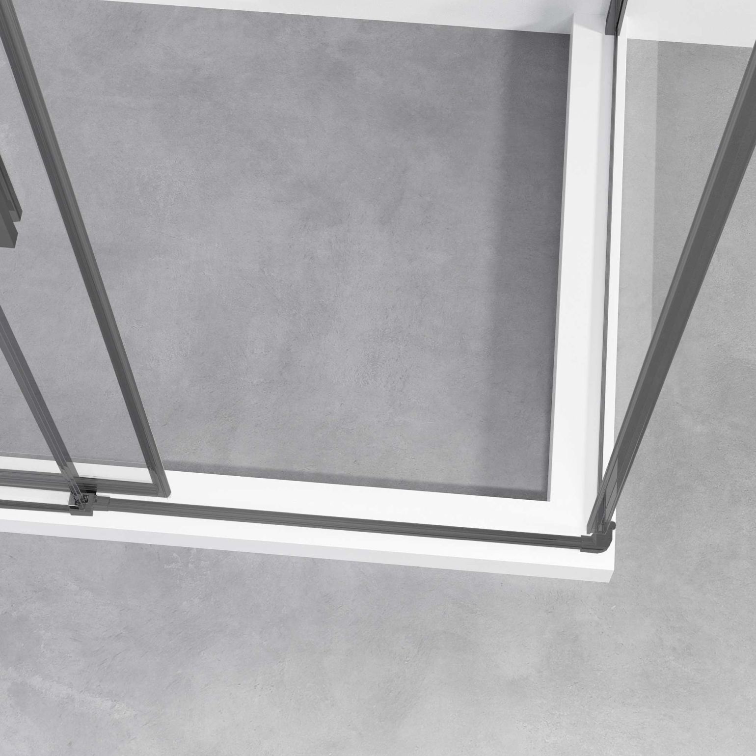 Душевой уголок Vincea (Винчея) Slim-N, 1000х900 мм (габариты площадки) , вороненая сталь, стекло прозрачное VSS-4SN9010CLGM