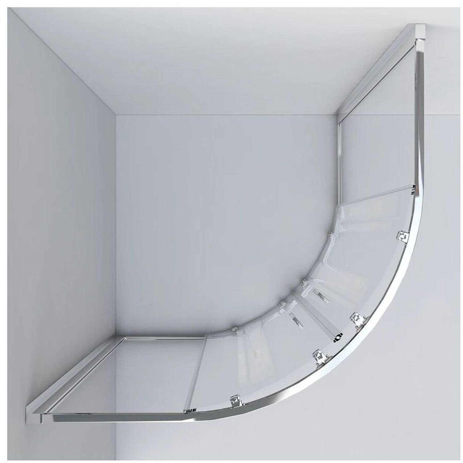 Душевой уголок Vincea (Винчея) Garda VSQ-1G800CL, 800х800 мм (габариты площадки) хром, стекло прозрачное