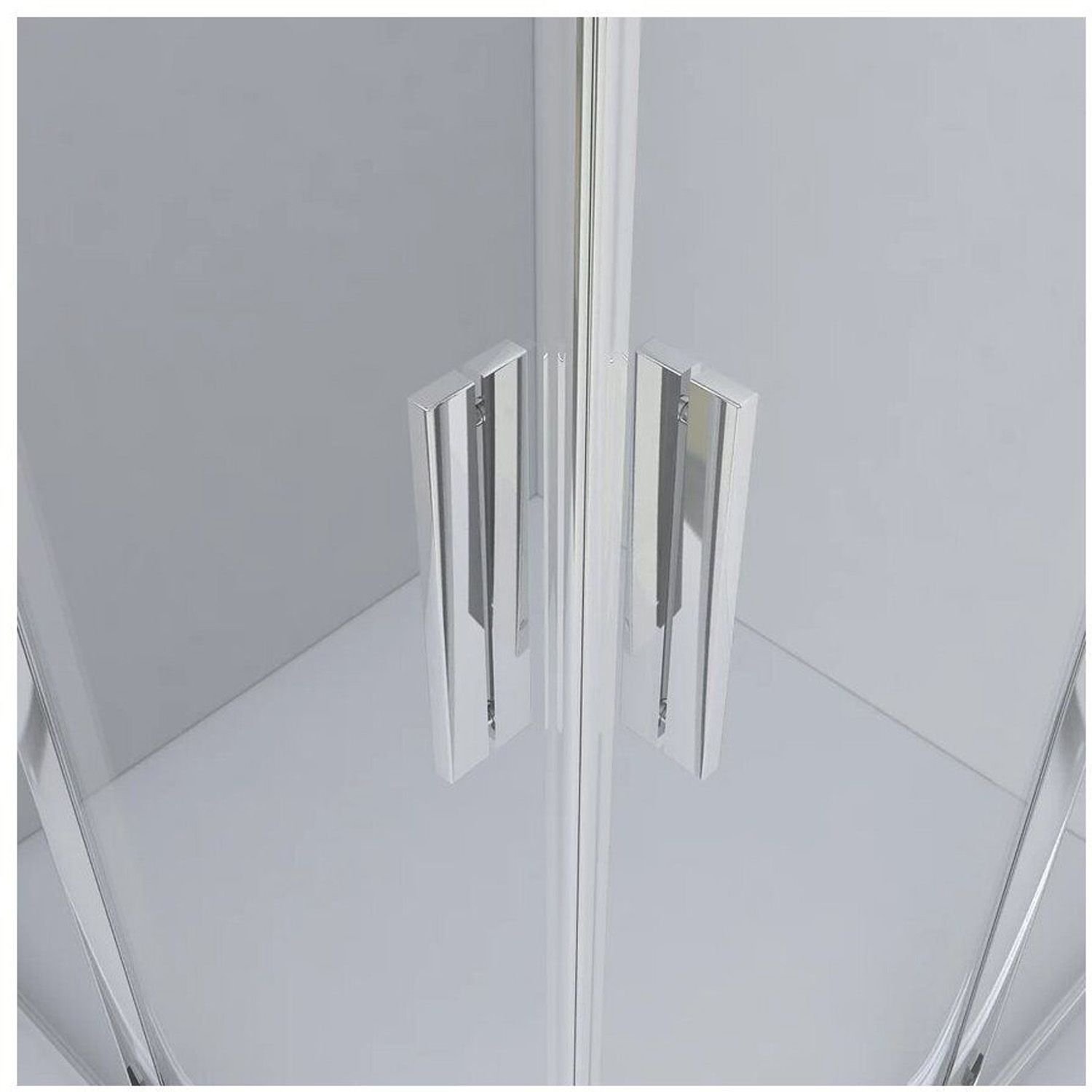 Душевой уголок Vincea (Винчея) Garda VSQ-1G800CL, 800х800 мм (габариты площадки) хром, стекло прозрачное