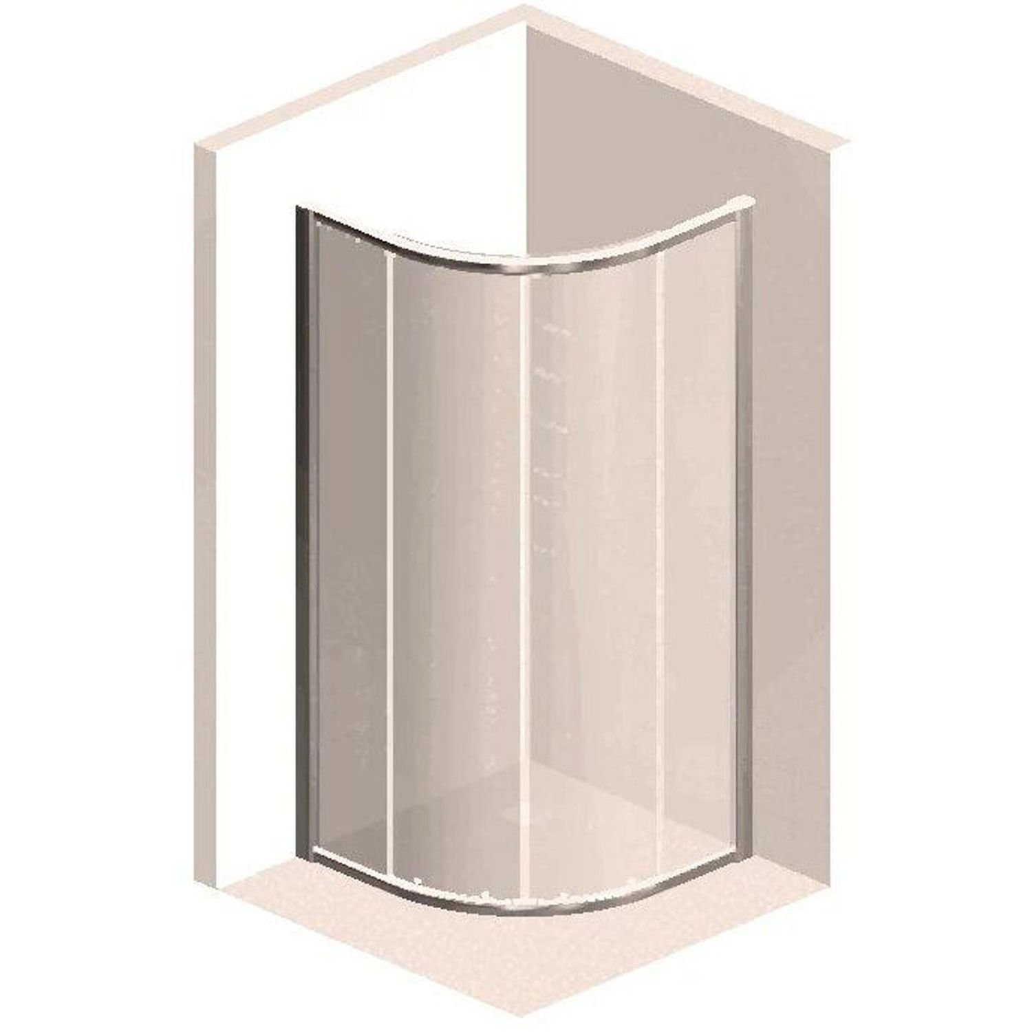 Душевой уголок Vincea (Винчея) Garda VSQ-1G800CL, 800х800 мм (габариты площадки) хром, стекло прозрачное