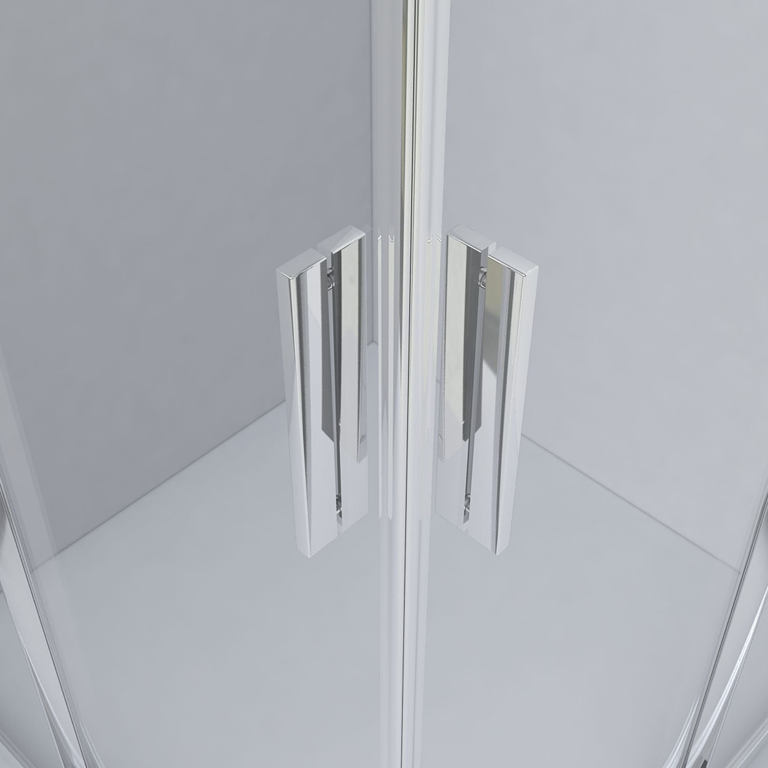 Душевой уголок Vincea (Винчея) Garda VSQ-1G900CL, 900х900 мм (габариты площадки) хром, стекло прозрачное