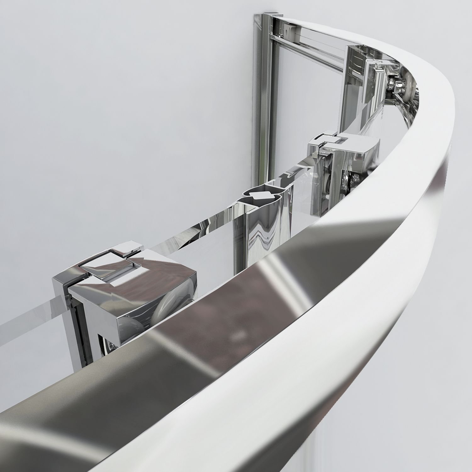 Душевой уголок Vincea (Винчея) Garda VSQ-1G900CL, 900х900 мм (габариты площадки) хром, стекло прозрачное