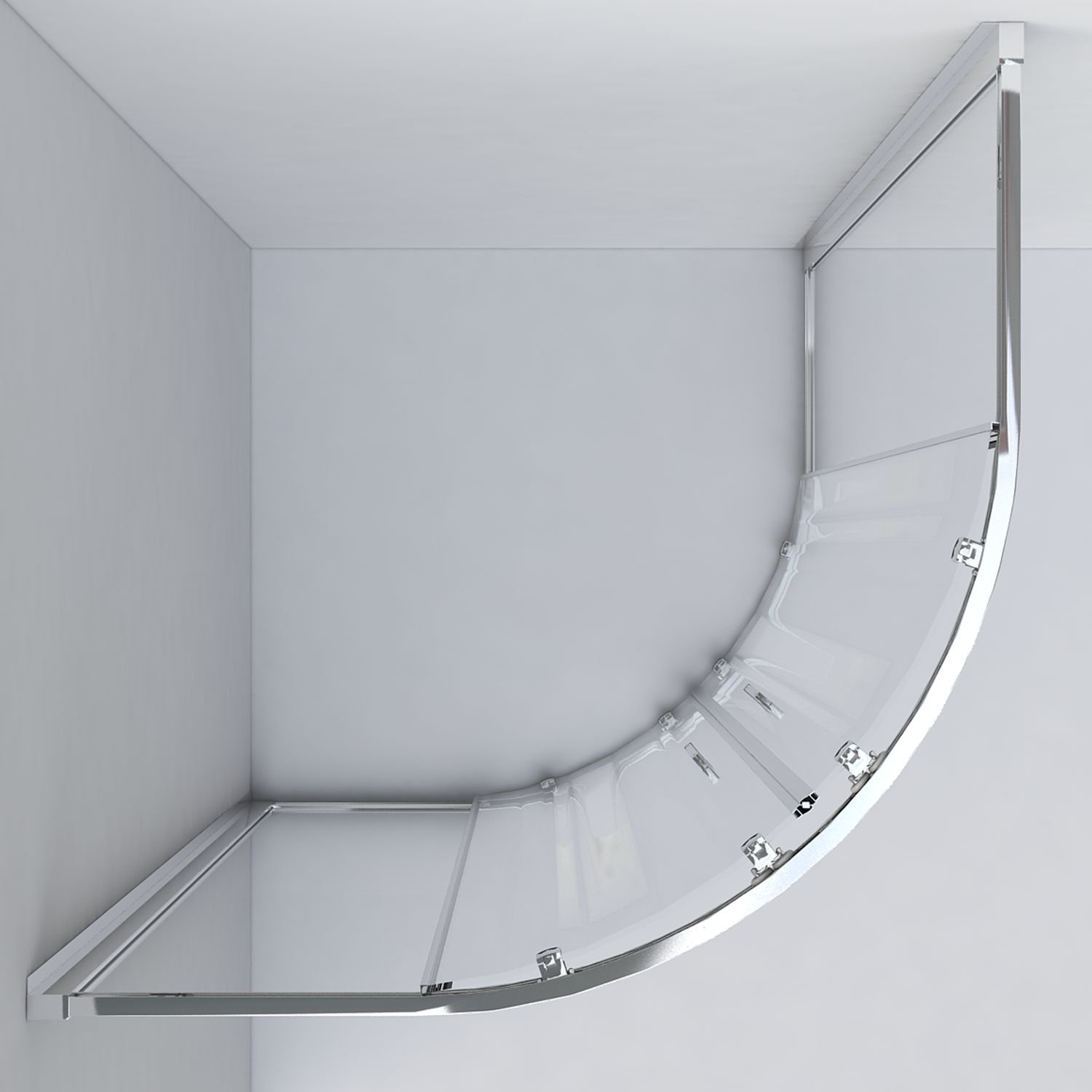 Душевой уголок Vincea (Винчея) Garda VSQ-1G900CL, 900х900 мм (габариты площадки) хром, стекло прозрачное