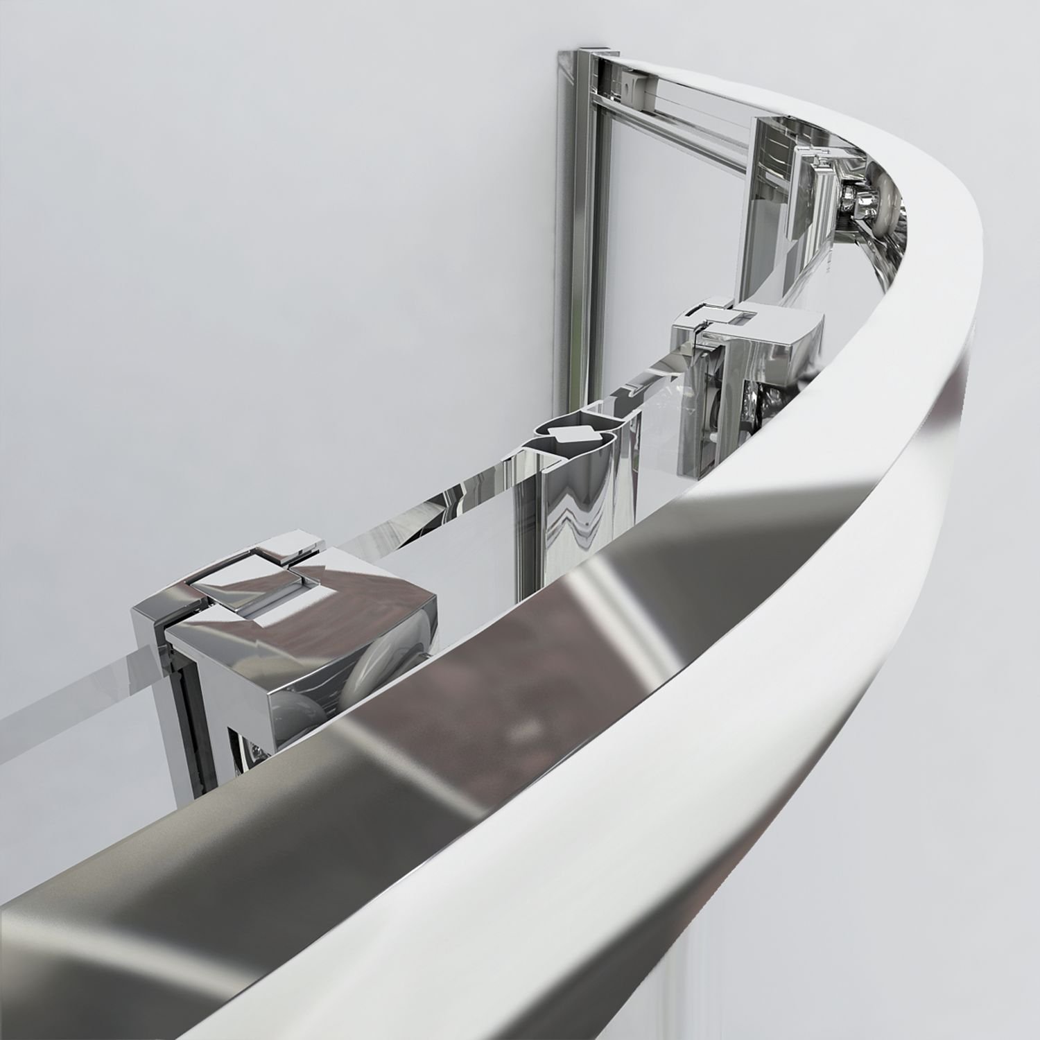 Душевой уголок Vincea (Винчея) Garda VSQ-1G100CH, 1000х1000 мм (габариты площадки) хром, стекло шиншилла