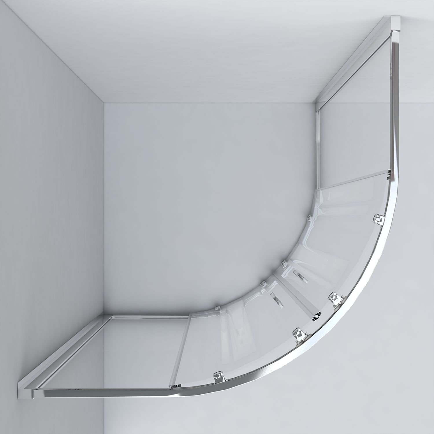 Душевой уголок Vincea (Винчея) Garda VSQ-1G100CH, 1000х1000 мм (габариты площадки) хром, стекло шиншилла