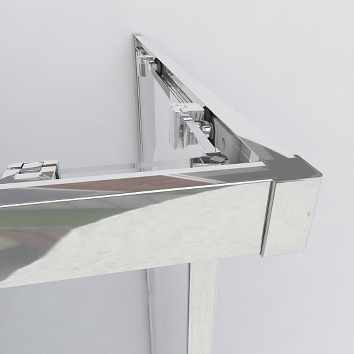 Душевой уголок Vincea (Винчея) Garda VSS-1G800CL, 800х800 мм (габариты площадки) хром, стекло прозрачное