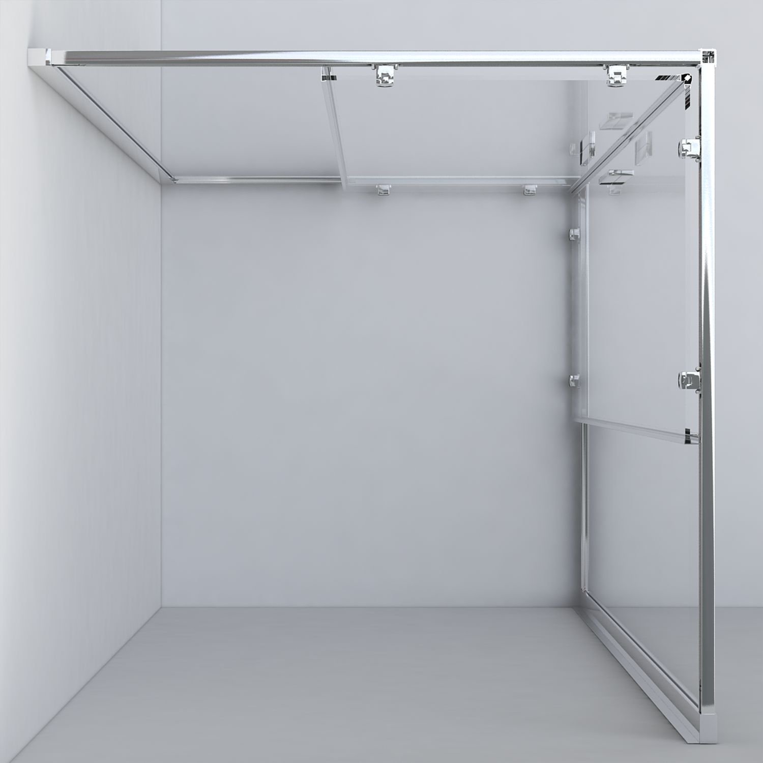 Душевой уголок Vincea (Винчея) Garda VSS-1G800CL, 800х800 мм (габариты площадки) хром, стекло прозрачное