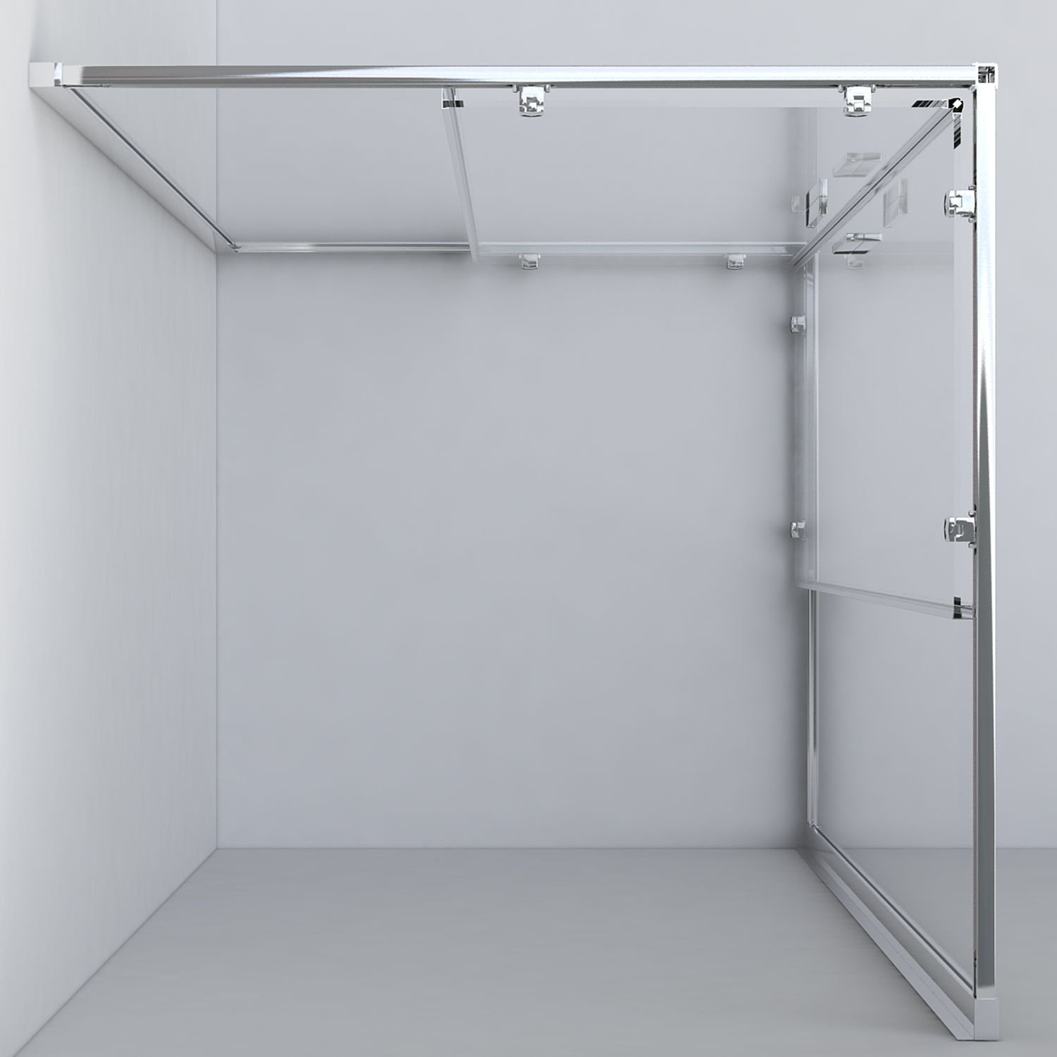 Душевой уголок Vincea (Винчея) Garda VSS-1G8090CL, 900х800 мм (габариты площадки) хром, стекло прозрачное