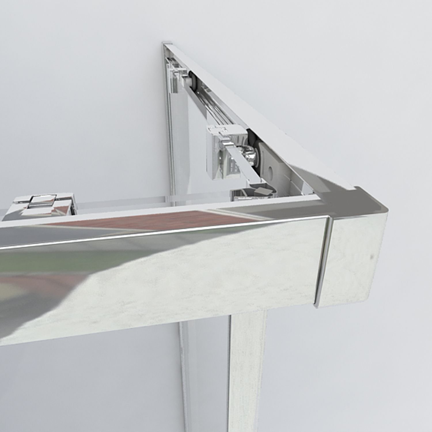 Душевой уголок Vincea (Винчея) Garda VSS-1G8010CH, 1000х800 мм (габариты площадки) хром, стекло шиншилла