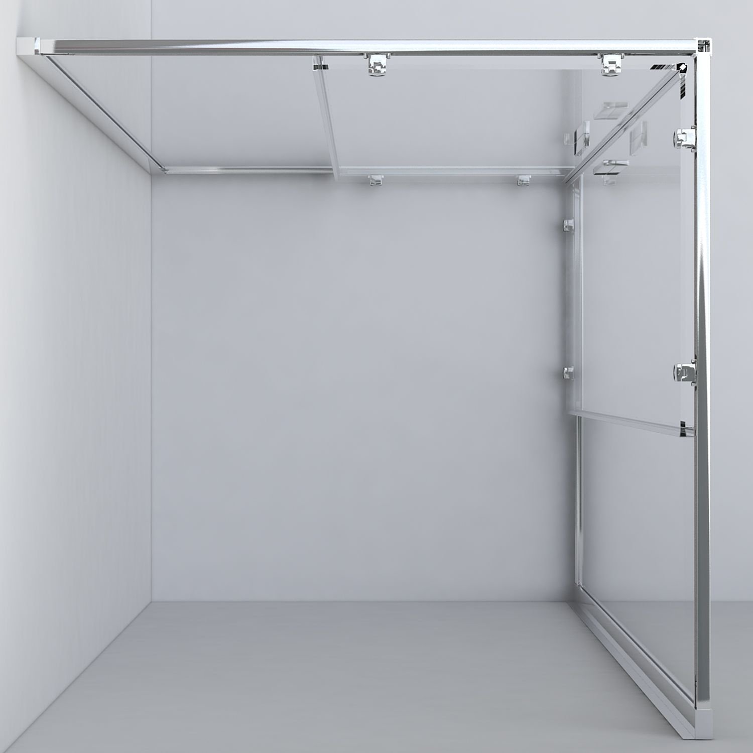 Душевой уголок Vincea (Винчея) Garda VSS-1G8010CH, 1000х800 мм (габариты площадки) хром, стекло шиншилла