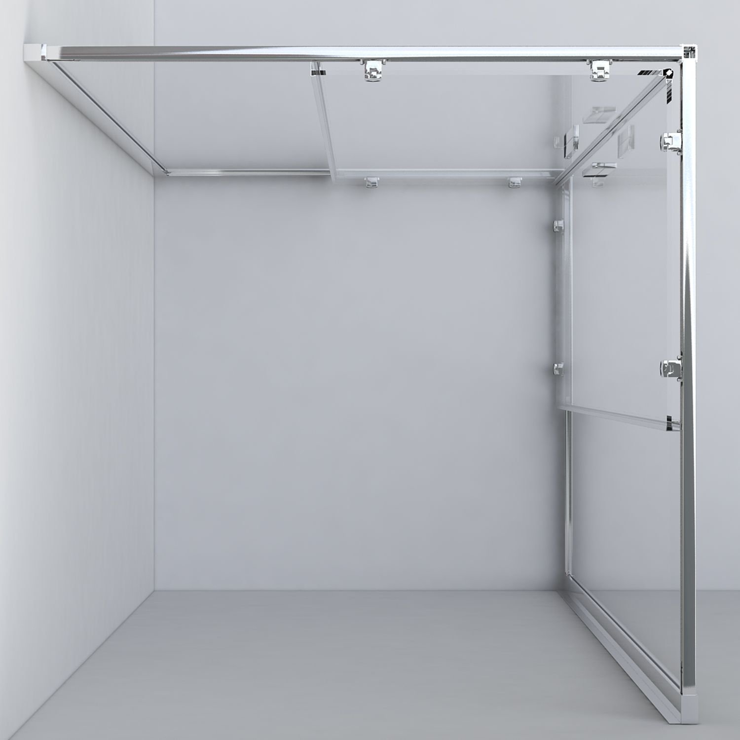 Душевой уголок Vincea (Винчея) Garda VSS-1G9010CL, 1000х900 мм (габариты площадки) хром, стекло прозрачное