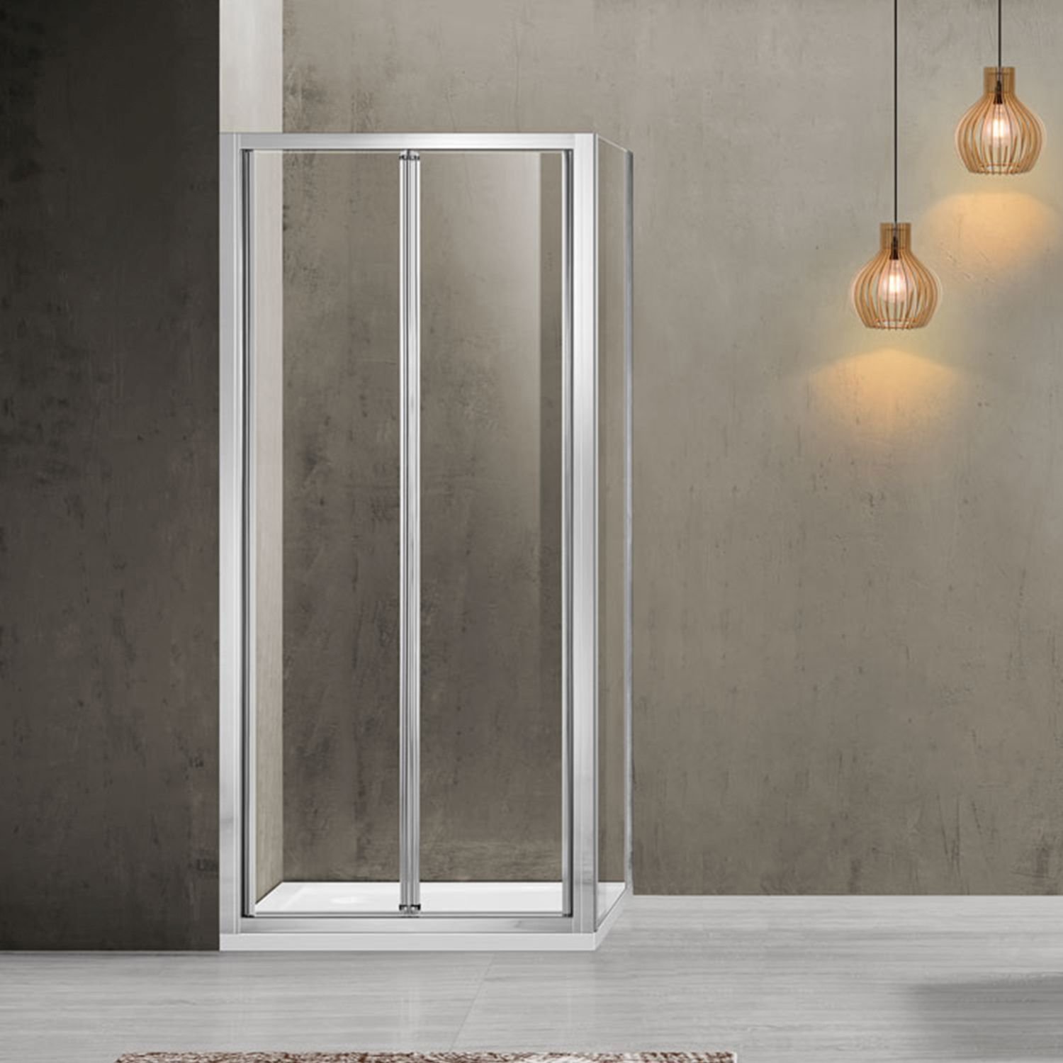 Душевой уголок Vincea (Винчея) Garda VSR-1G8090CL, 900х800 мм (габариты площадки) хром, стекло прозрачное