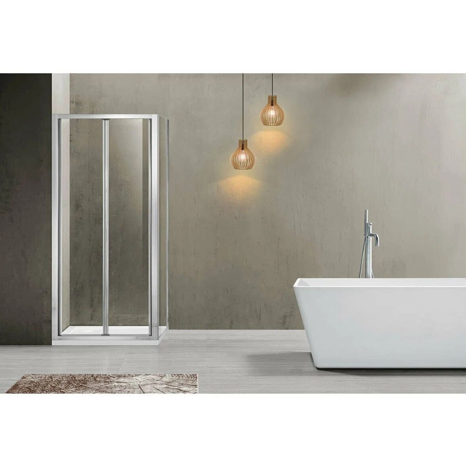 Душевой уголок Vincea (Винчея) Garda VSR-1G8090CL, 900х800 мм (габариты площадки) хром, стекло прозрачное