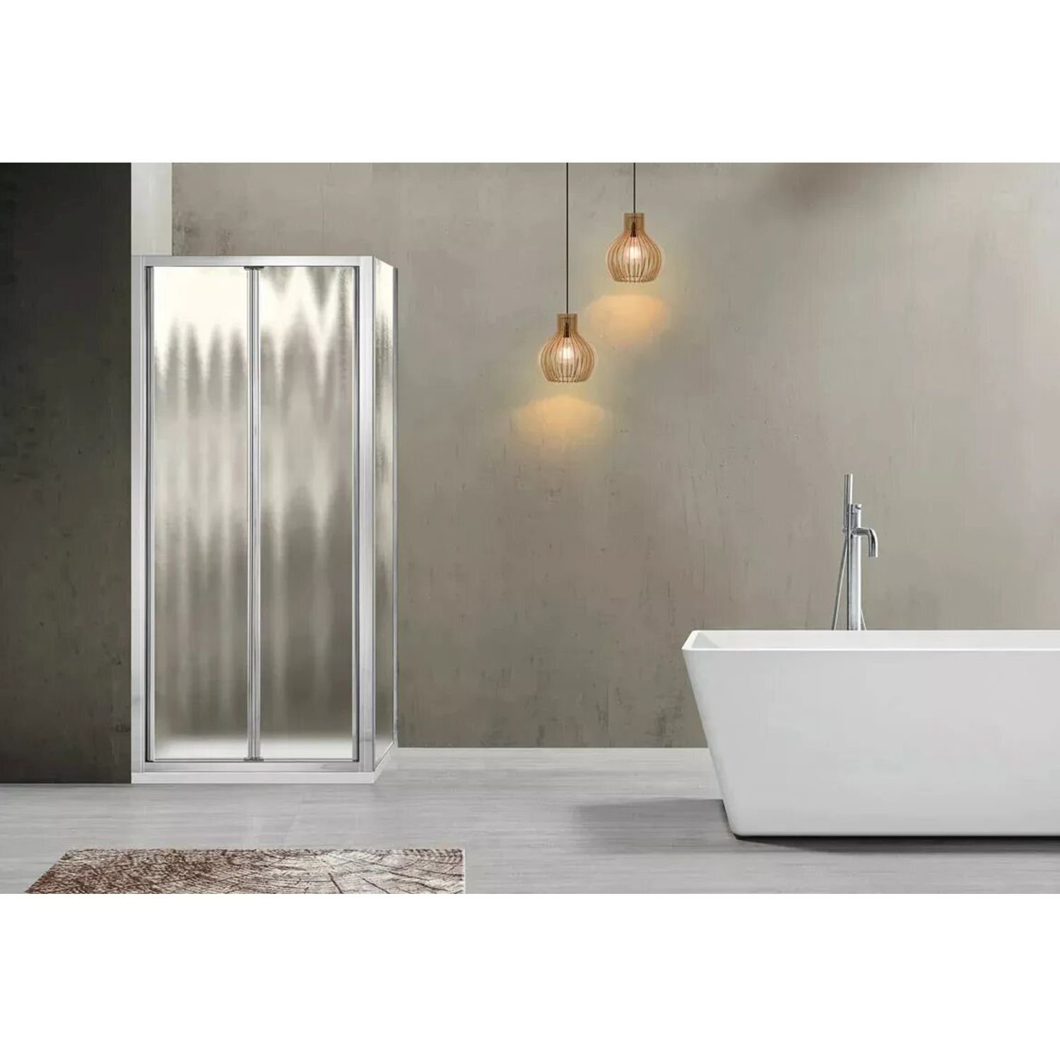 Душевой уголок Vincea (Винчея) Garda VSR-1G9090CH, 900х900 мм (габариты площадки) хром, стекло шиншилла