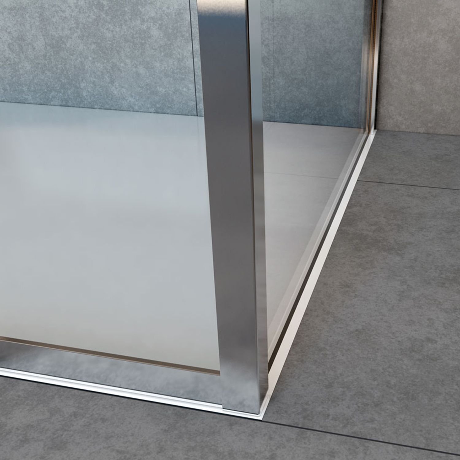 Душевой уголок Vincea (Винчея) Garda VSR-1G28017CL, 1700х800 мм (габариты площадки) хром, стекло прозрачное