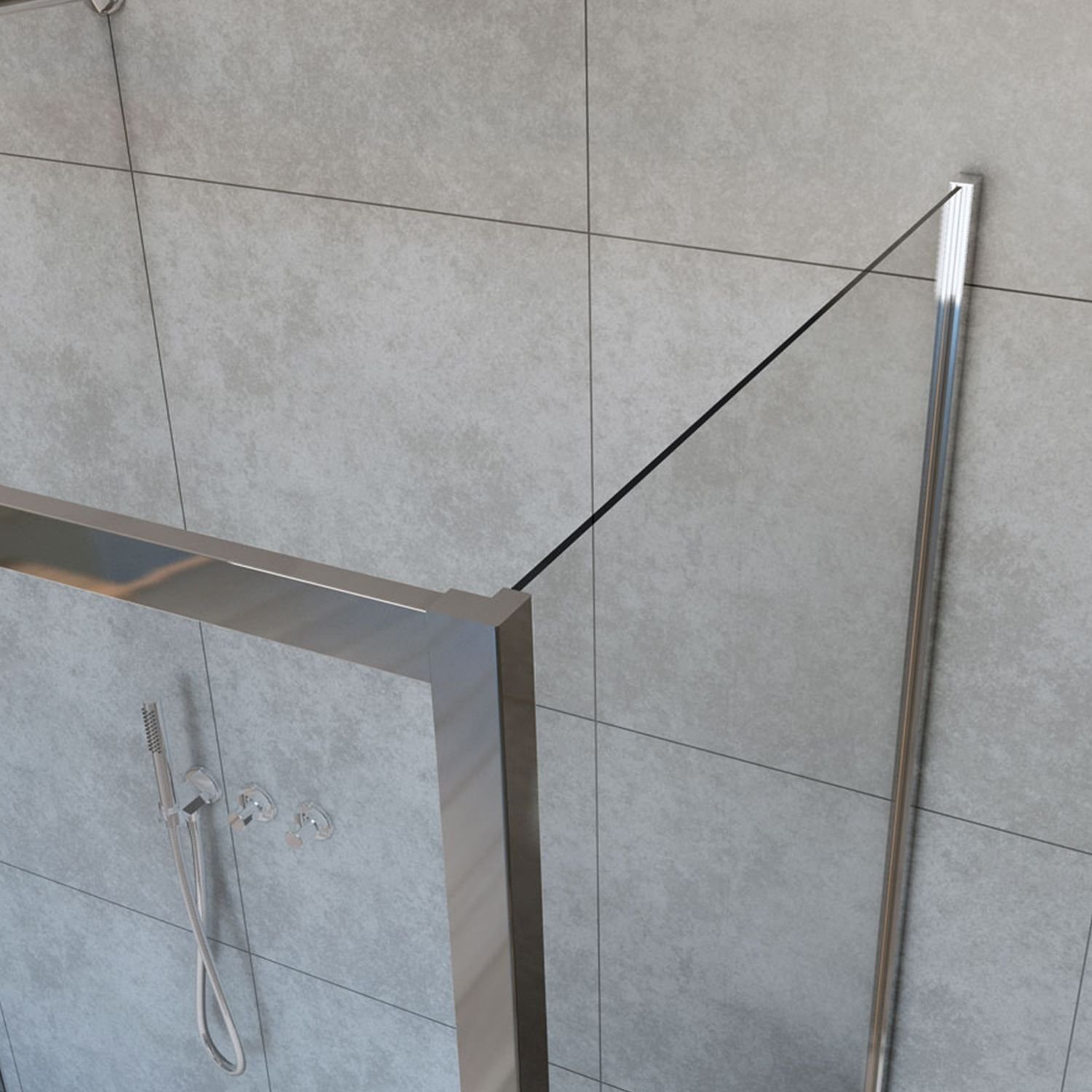 Душевой уголок Vincea (Винчея) Garda VSR-1G28018CL, 1800х800 мм (габариты площадки) хром, стекло прозрачное