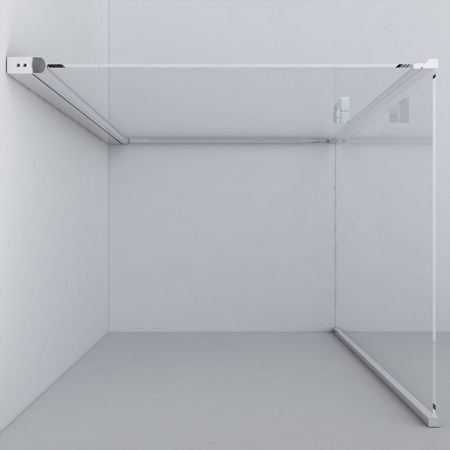 Душевой уголок Vincea (Винчея) Orta VSR-1O9090CH-L, 900х900 мм (габариты площадки) хром, стекло шиншилла, левый